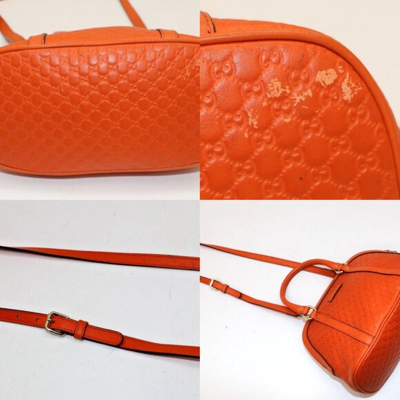 GUCCI Micro guccissima Mini Dome Bag Sun Orange 449654 -000926 - Picture 12 of 14